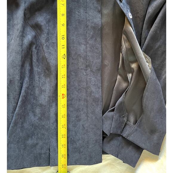 Vintage Leslie Faye Dress Top Separate - Navy - Velvet Feel - Size 16 - Picture 8 of 8